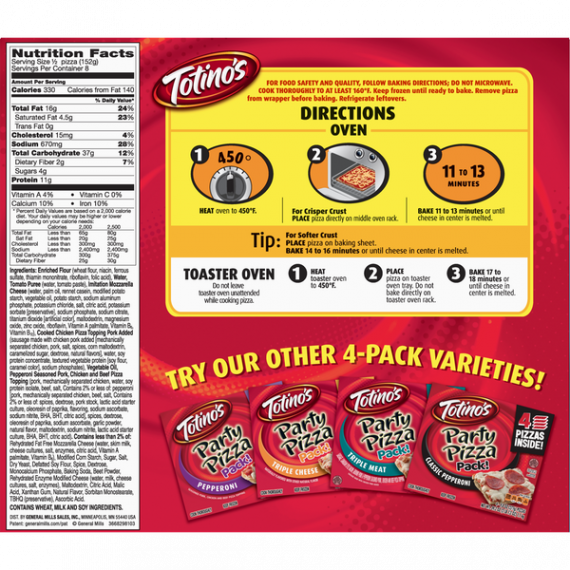 Totino's Combination Party Pizza Pack!, 42.8 oz, 6 image
