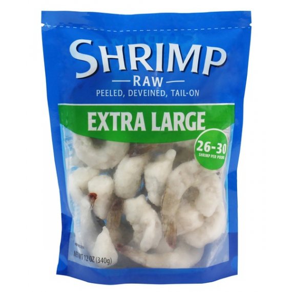 Frozen Raw Extra Large Peeled and Deveined Shrimp, 12 oz