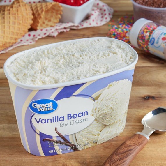 Great Value Vanilla Bean Ice Cream, 48 fl oz, 2 image