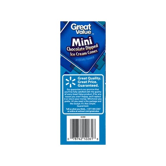 Great Value Mini Chocolate Dipped Ice Cream Cones, 22.5 oz, 10 Count, 3 image