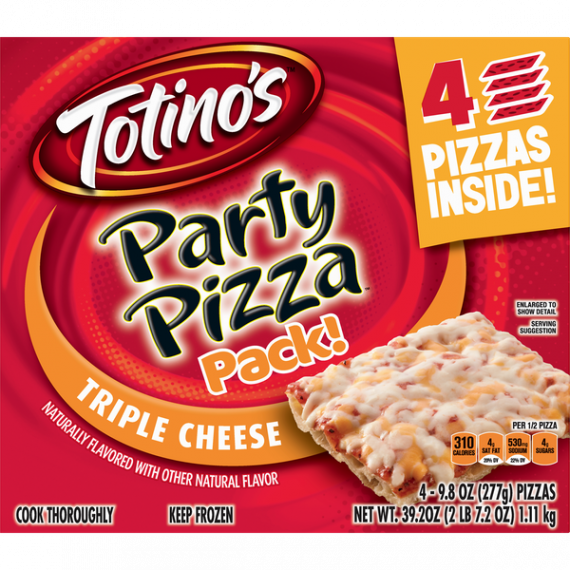 Totino's Triple Cheese Party Pizza Pack!, 39.2 oz Box, 4 image