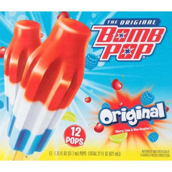 Bomb Pop (The Original) Ice Pops Flavors of Cherry, Lime and Blue Raspberry, 12pk, 2 image