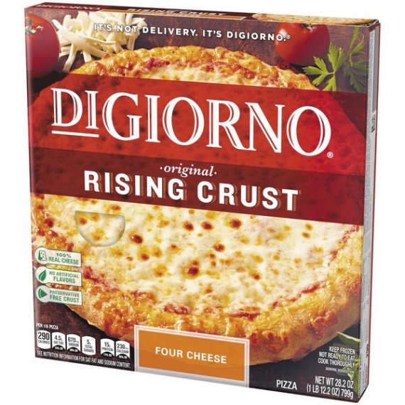 DIGIORNO Original Rising Crust Four Cheese Frozen Pizza 28.2 oz. Box, 7 image