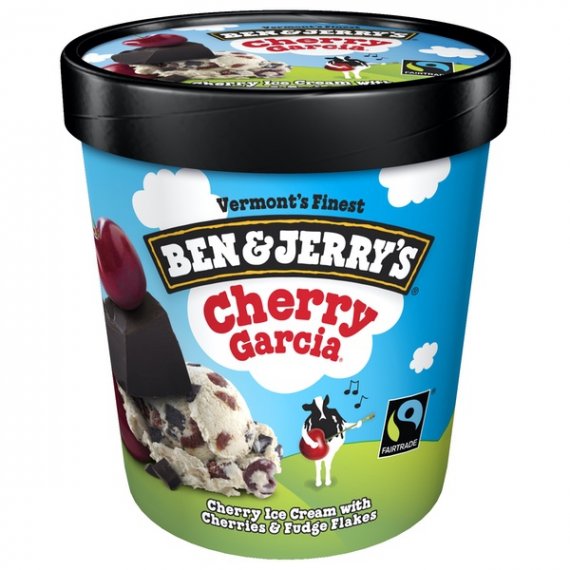 Ben & Jerry's Cherry Garcia Ice Cream, 16 oz, 2 image