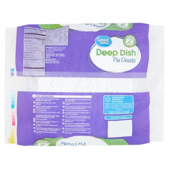Great Value Deep Dish 9” Pie Crusts, 16 oz, 2 Count, 3 image