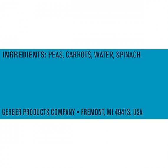 Gerber 2nd Foods Pea Carrot Spinach Baby Food, 4 oz. Tubs, 2 Count, 8 image