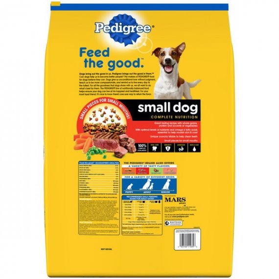 Pedigree Small Dog Adult Complete Nutrition Grilled Steak and Vegetable Flavor Dry Dog Food 15.9 Pounds, 10 image