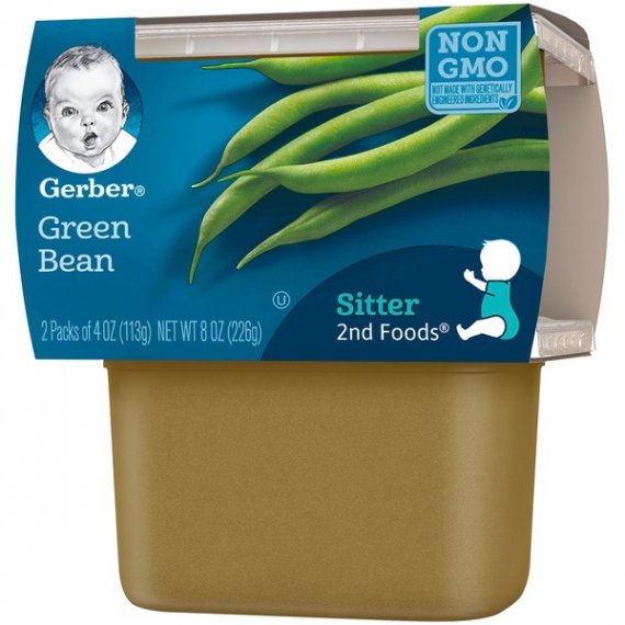 Gerber 2nd Foods Green Bean Baby Food, 4 oz Tubs, 2 Count, 6 image