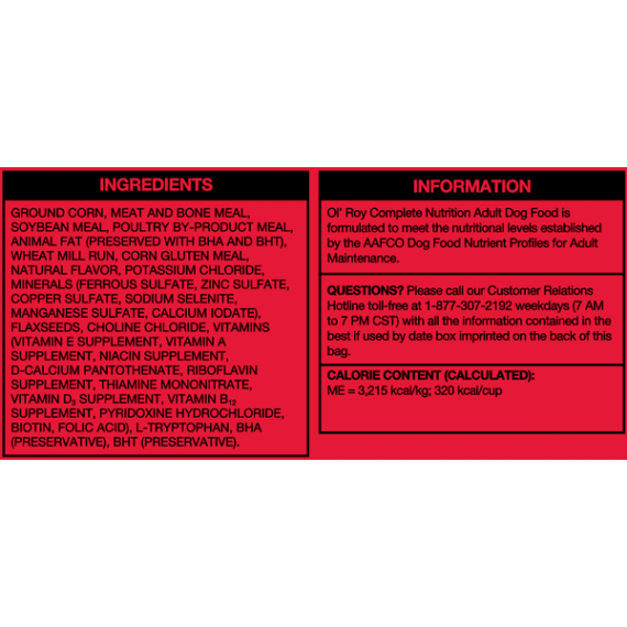 Ol' Roy Complete Nutrition Adult Dry Dog Food, 50 lb, 4 image