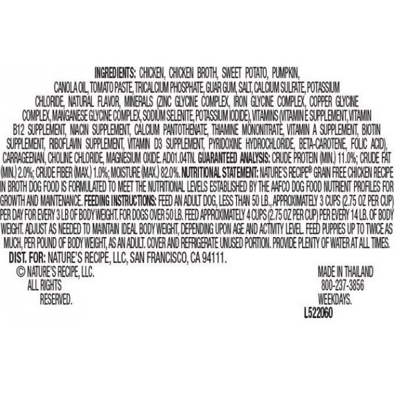 Nature's Recipe Grain Free Chicken Recipe In Broth Wet Dog Food, 2.75-Ounce, 2 image