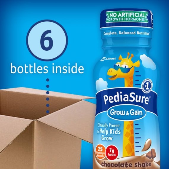 PediaSure Grow & Gain Kids’ Nutritional Shake, with Protein, DHA, and Vitamins & Minerals, Chocolate, 8 fl oz, 6-Count, 10 image