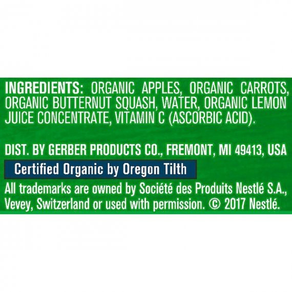Gerber Organic 2nd Foods Baby Food, Apple Carrot Squash, 3.5 oz Pouch, 4 image
