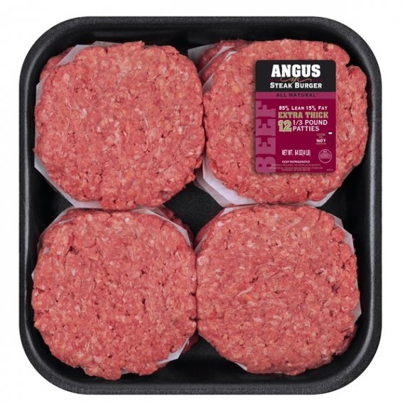 85% Lean/15% Fat, Angus Steak Ground Beef Patties, 12ct, 4 lb, 2 image
