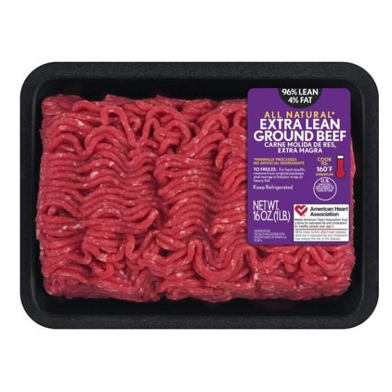 96% Lean/4% Fat, Extra Lean Ground Beef, 1 lb