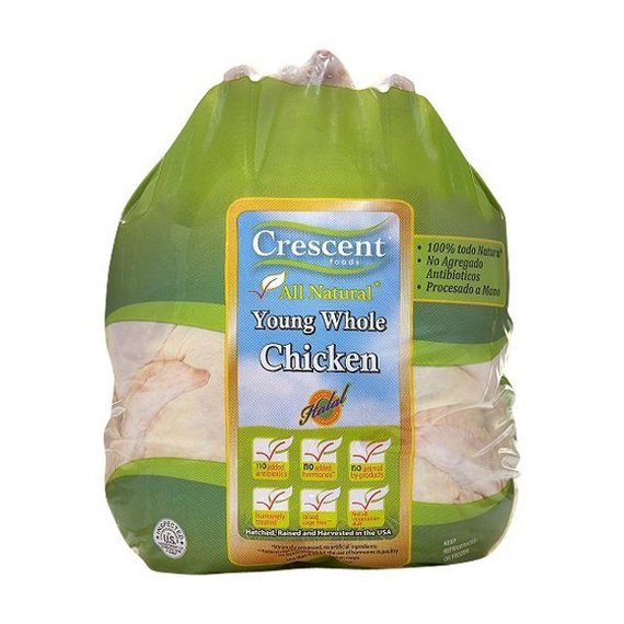 Crescent Foods Halal Young Whole Chicken, 2.5-3.5 lbs
