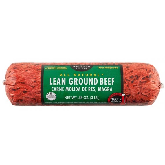 93% Lean/7% Fat, Lean Ground Beef Roll, 3 lb