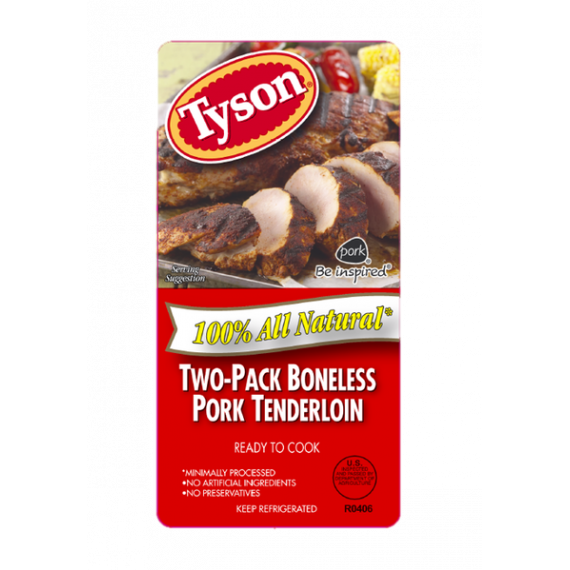 Tyson® All Natural* Pork Tenderloin Boneless, 1.5 - 3.0 lb, 2 image