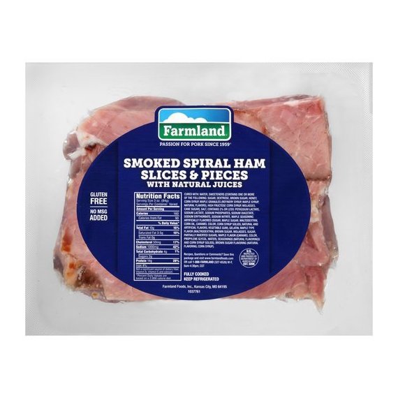 Farmland Smoked Spiral Ham Slices & Pieces, 1.5-2.0 lb
