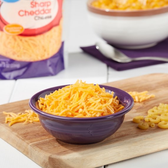 Great Value Finely Shredded Sharp Cheddar Cheese, 8 oz, 2 image