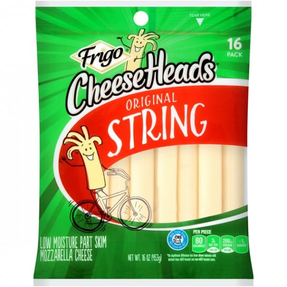 Frigo Cheese Heads Mozzarella String Cheese, 16 Oz., 16 Count