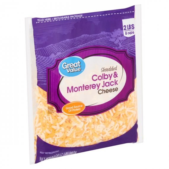 Great Value Shredded Colby & Monterey Jack Cheese, 32 oz