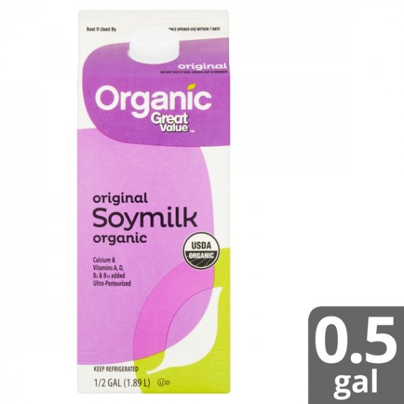 Great Value Organic Original Soymilk, 1/2 gal, 10 image