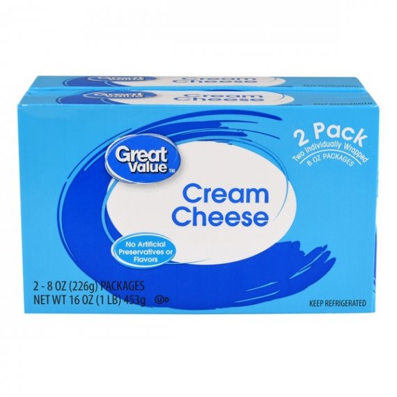 Great Value Cream Cheese, 16 Oz., 2 Count