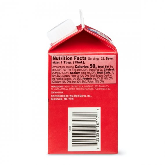 Great Value Ultra-Pasteurized Real Heavy Whipping Cream, 16 Oz, 7 image