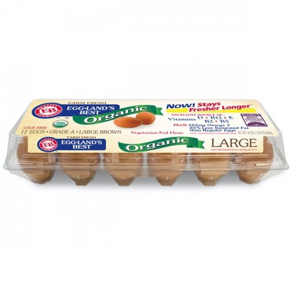 Eggland's Best Organic Large Brown Grade A Eggs, 12 Count
