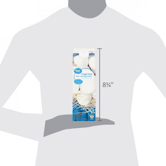 Great Value Cage Free 100% Liquid Egg Whites, 32 oz, 7 image