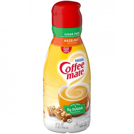 COFFEE MATE Sugar Free Hazelnut Liquid Coffee Creamer 32 fl. oz. Bottle, 2 image