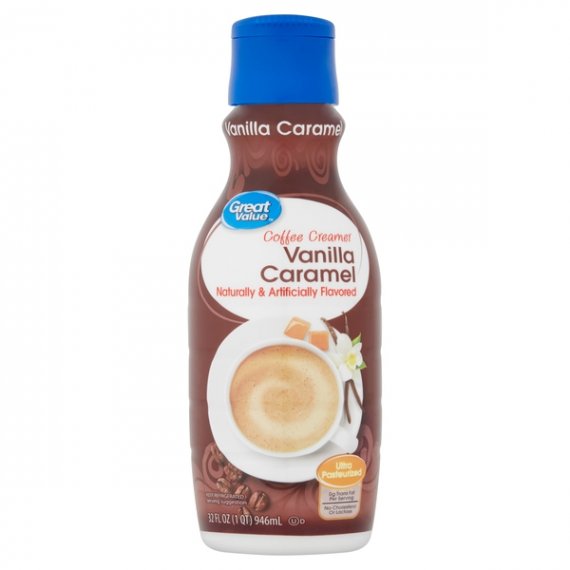 Great Value Vanilla Caramel Coffee Creamer, 32 fl oz, 8 image