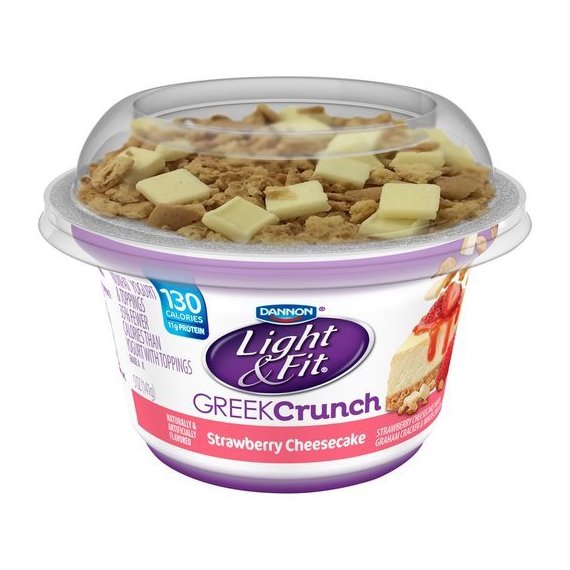 Light & Fit Greek Crunch Nonfat Strawberry Cheesecake Yogurt, 5 Oz.
