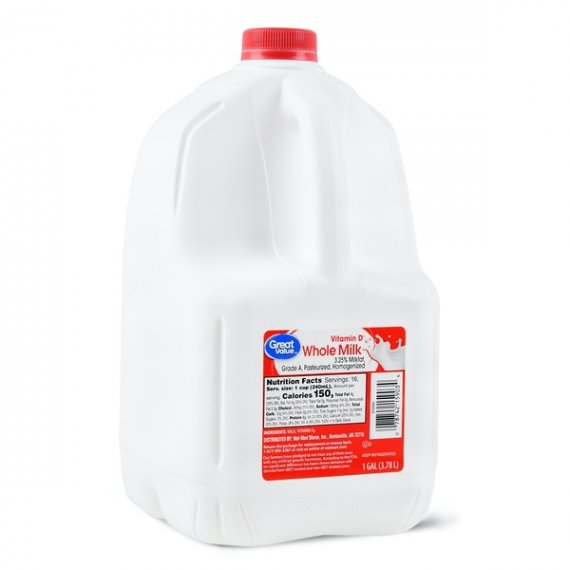 Great Value Whole Milk, 1 Gallon, 128 Fl. Oz., 2 image