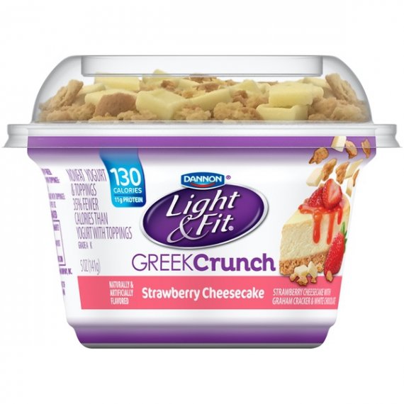 Light & Fit Greek Crunch Nonfat Strawberry Cheesecake Yogurt, 5 Oz., 2 image
