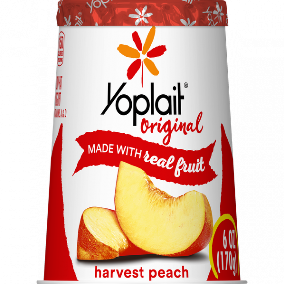 Yoplait Original Yogurt Harvest Peach, Gluten Free, 6 oz, 4 image