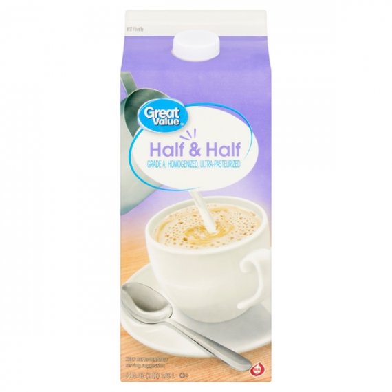 Great Value Half & Half, 64 fl oz, 8 image