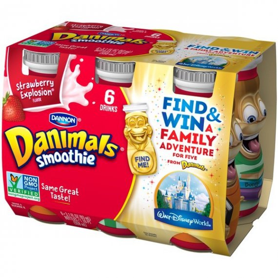 Danimals Strawberry Explosion Smoothie 3.1 Fl. Oz., 6 Count, 3 image