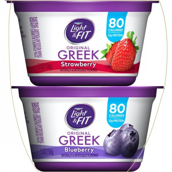 Light & Fit Nonfat Greek Strawberry & Blueberry Yogurt, 5.3 Oz., 6 ct, 6 image