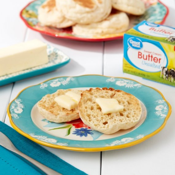 Great Value Sweet Cream Unsalted Butter, 4 count, 16 oz, 2 image