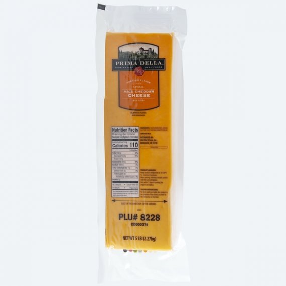 Prima Della Mild Cheddar Cheese, Deli Sliced