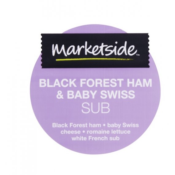 Marketside Black Forest Ham & Baby Swiss Sub, Half, 3 image