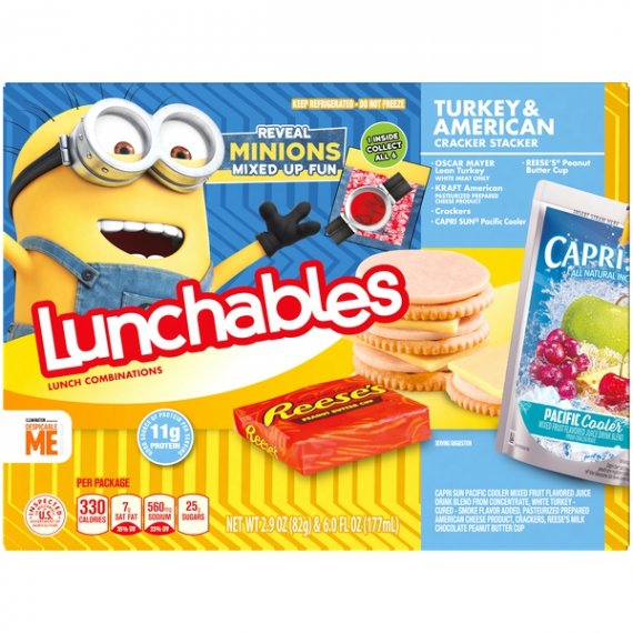 Lunchables Lunch Combinations Turkey & American Cracker Stackers, 8.9 oz Box, 8 image