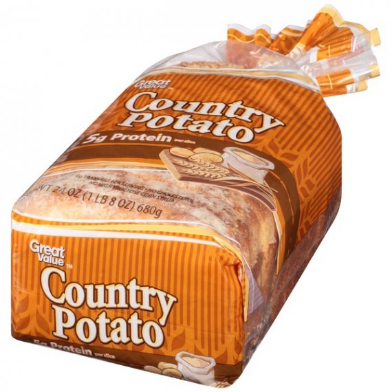 Great Value Country Potato Bread, 24 oz, 4 image