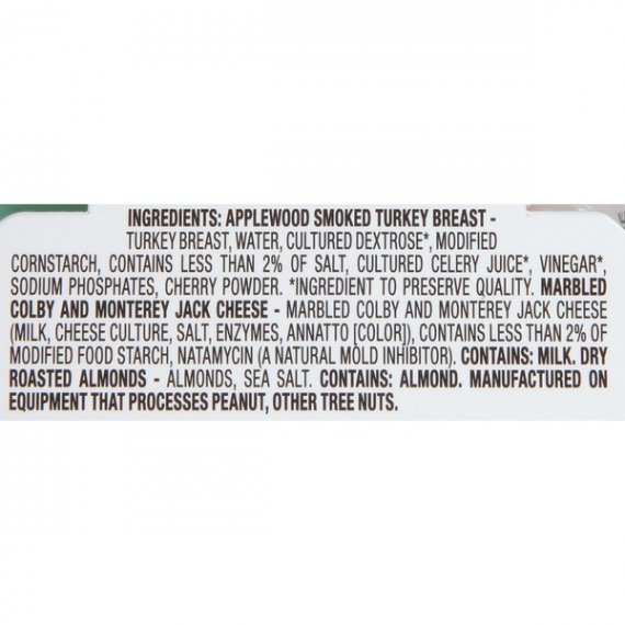 Oscar Mayer P3 Turkey, Colby Jack & Almonds Portable Protein Pack, 2 oz Pack, 6 image