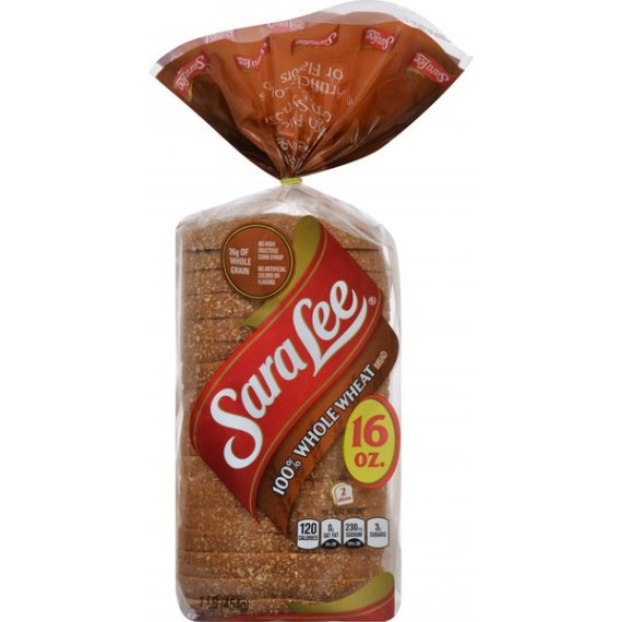 Sara Lee 100% Whole Wheat Bread, Made with Whole Grains, 18 slices, 16 oz