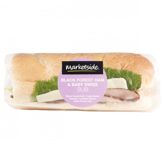 Marketside Black Forest Ham & Baby Swiss Sub, Half
