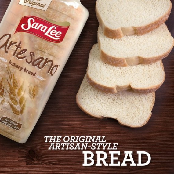 Sara Lee Original Artesano Bakery Bread, Thick Slices & Soft Texture, 20 oz, 2 image