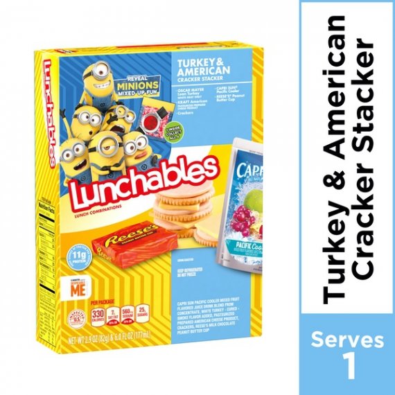 Lunchables Lunch Combinations Turkey & American Cracker Stackers, 8.9 oz Box