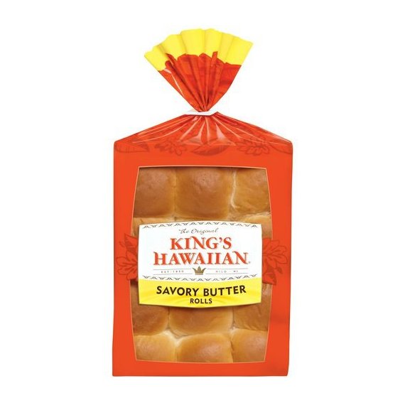 King's Hawaiian Savory Butter Rolls, 12 ct, 12 oz